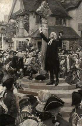 Hatherell, William, 1855-1928; John Wesley Preaching from the Steps of a Market Cross
